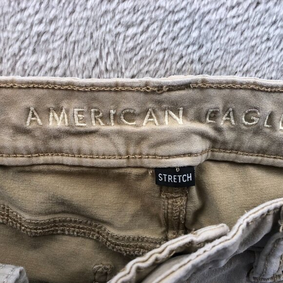 American Eagle Women's Beige Skinny Pants Size 10 Regular Fit Stretch - Picture 8 of 13